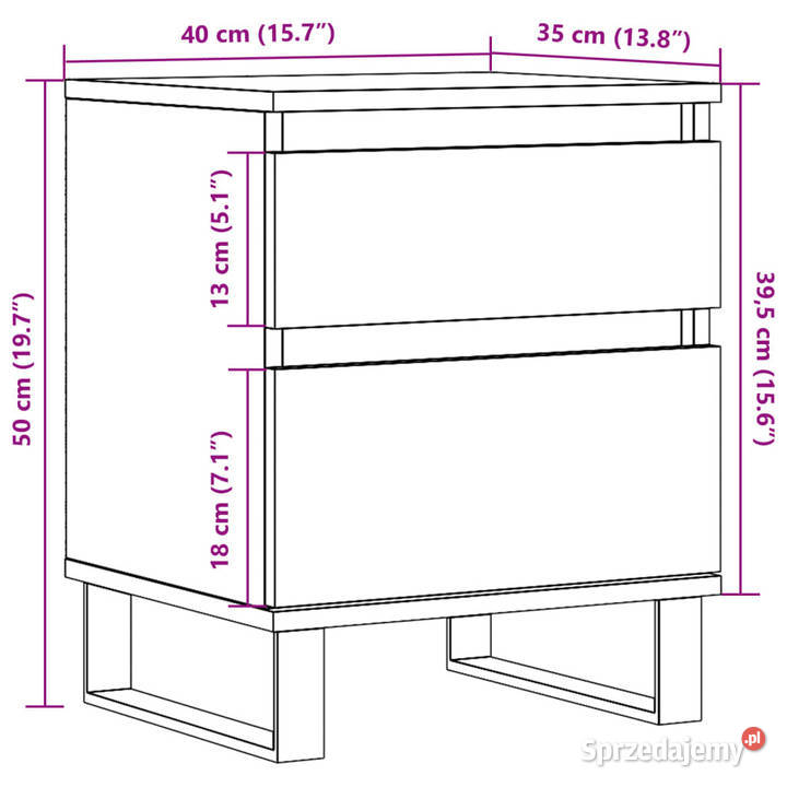 Szafka nocna stare drewno 40x35x50 materiał sprzedam
