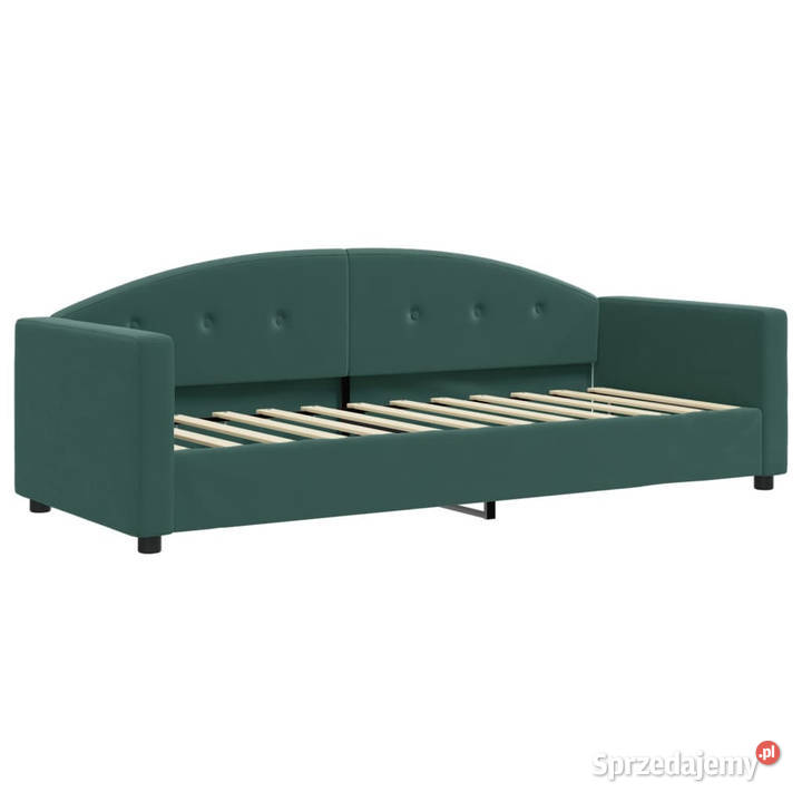 Sofa rozsuwana z materacami ciemnozielona Warszawa