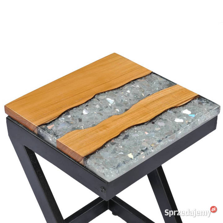 Stolik kawowy 30x30x50 lite drewno tekowe i Warszawa