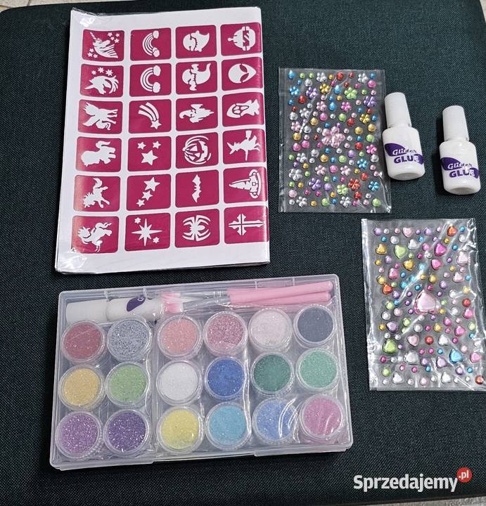 Tatuaże dzieci glitter tattoos kit zestaw Stargard sprzedam