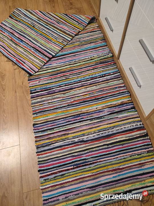 Nowy multikolorowy dywanik szmaciak 242x74 sprzedam