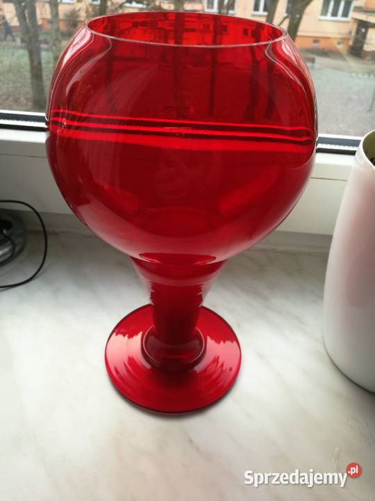 Duży rubinowy kielich KIS Ząbkowice Antyki, Sztuka, Kolekcje Choszczno
