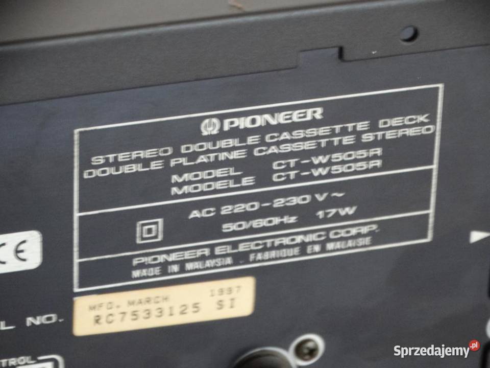 Magnetofon PIoneer CTW505R WYSYŁKA Audio Jasło