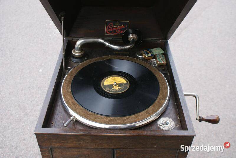 Gramofon z meblem Cremona Rex początek lat 1900 Szczecin