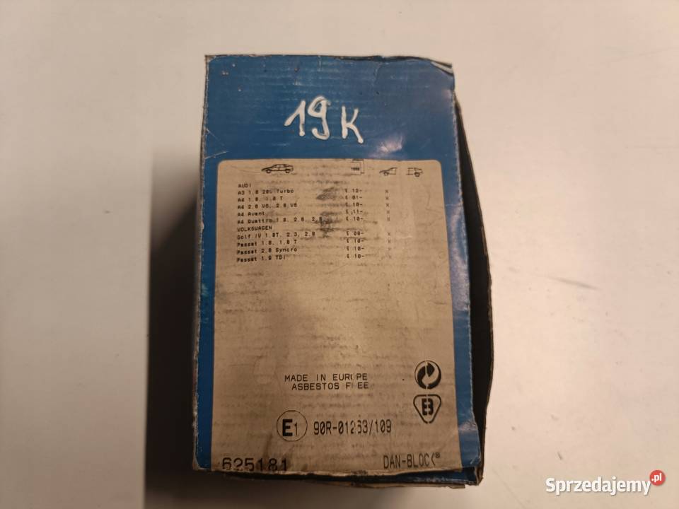 KLOCKI HAMULCOWE VW Golf IV Bora Audi A3 8L Rudka