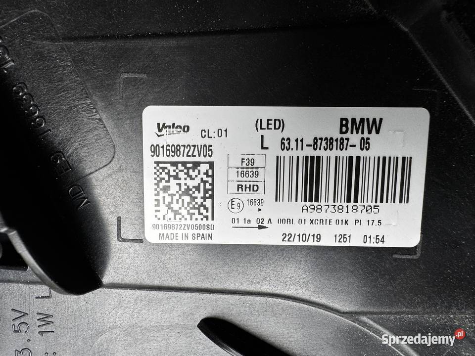 BMW F39 LED LAMPA LAMPY PRZÓD KOMPLETNE ORYGINAŁ dolnośląskie Kłodzko