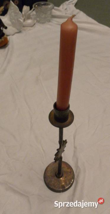 Świecznik metalowy stary Kraków