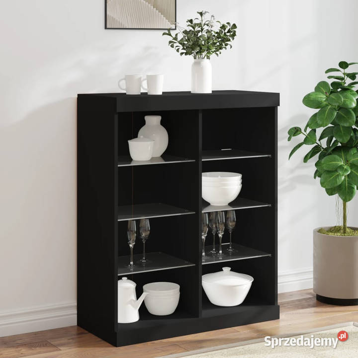 Szafka z oświetleniem LED czarna 81x37x100 Warszawa sprzedam