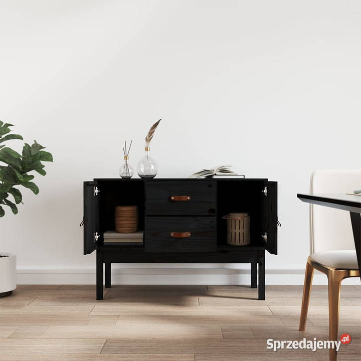 Szafka czarna 110x40x78 lite drewno sosnowe Warszawa sprzedam