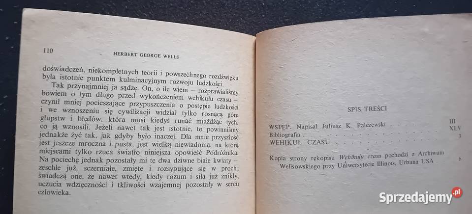 Herbert G Wells Wehikuł czasu Ossolineum 1985 r