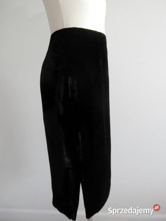 Spódnica Aksamitna Jedwabna Jedwab Wiskoza Ołówkowa  Łomża