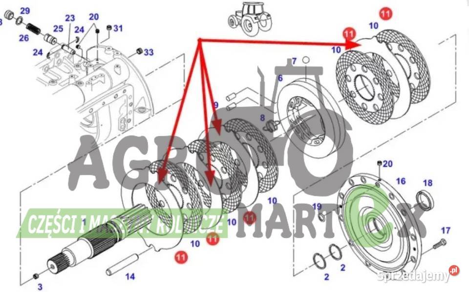 716150150500 931150150220 TARCZA PRZEKŁADKA AGCO Wichrów