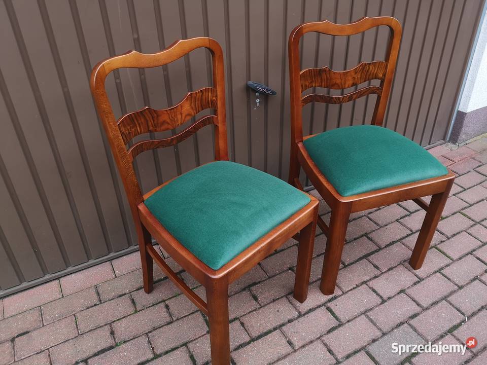 Krzesła ARTDECO Stare Antyk Komplet 2 Sztuki wielkopolskie