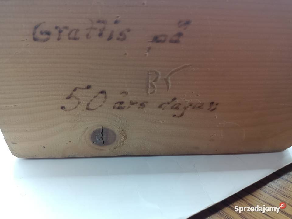 Rzeźba drewno koza kozioł duży masywny Zamość