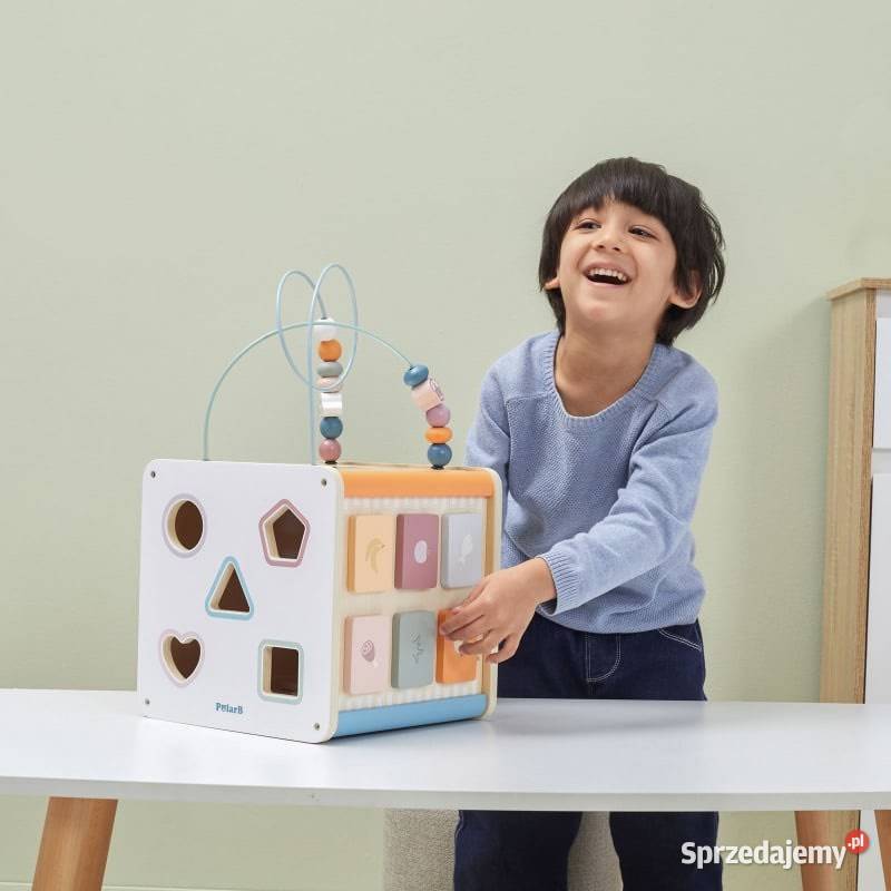 Duża kostka edukacyjna 8w1 Montessori 18m wielkopolskie Poznań