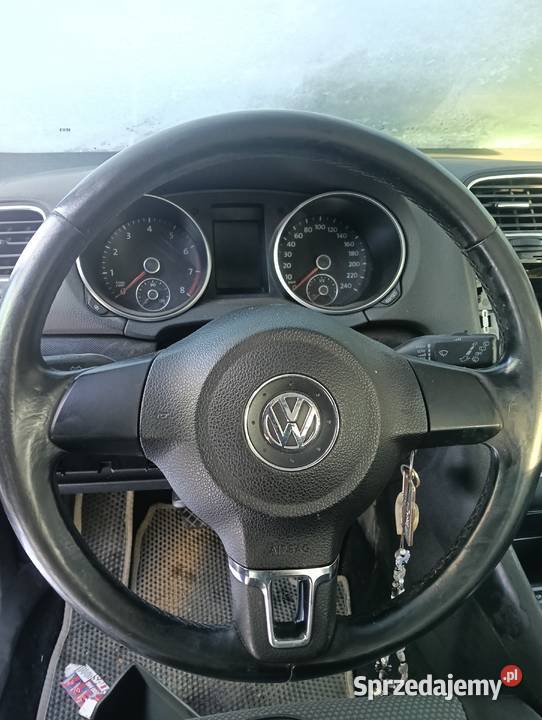 Kierownica 3 ramienna skórzana z poduszką golf 6 osobowe