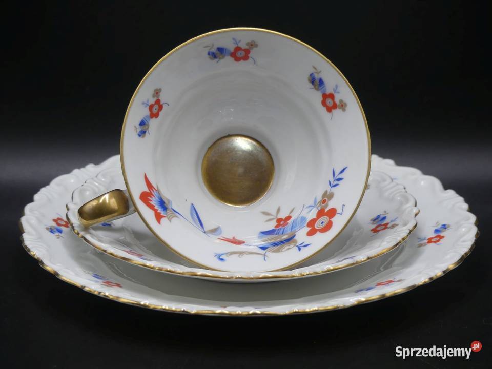 Komplet śniadaniowy Sorau Żary piękne reliefy