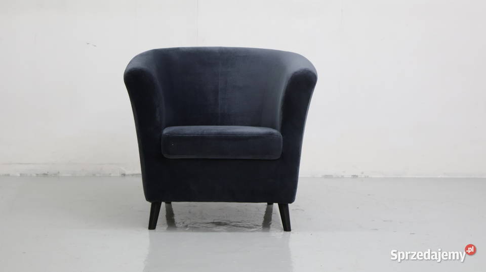 TEJ WYGODNY FOTEL OKAZJA czarny welur tkanina 72cm Poznań sprzedam