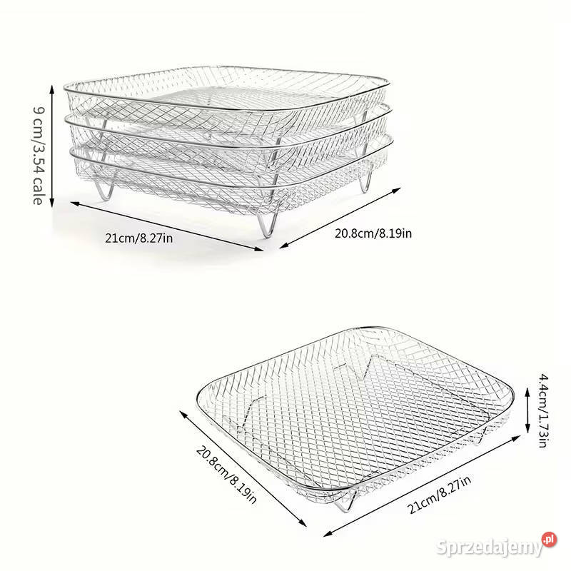 Zestaw 3 siatek do frytkownicy beztłuszczowe Warszawa
