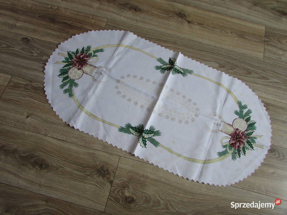 obrus świąteczny Boże Narodzenie owalny
