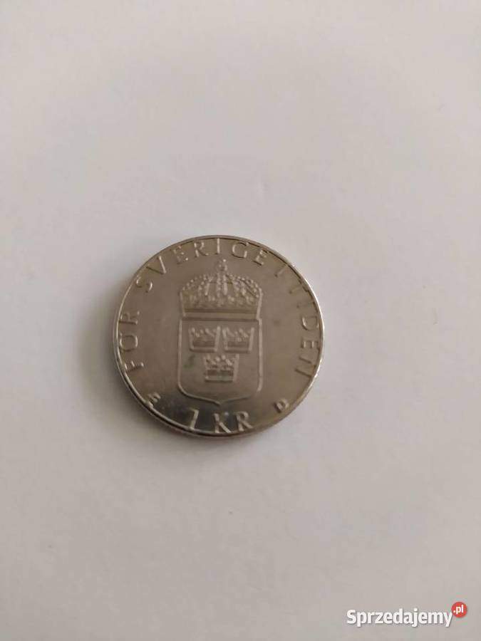 Moneta 1 KR Korona Szwecja 1989 Carl XVI Gustaf Olecko