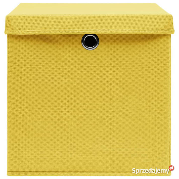 Pudełka z pokrywami 4 28x28x28 żółte WM325224 Warszawa