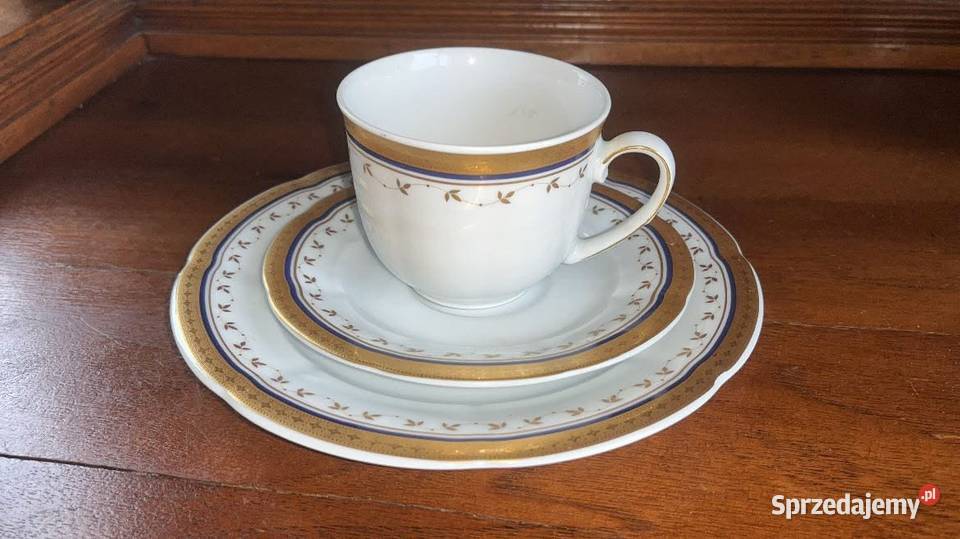 Filiżanka z talerzykiemMitterteich Bavaria Biał Porcelana i szkło pomorskie