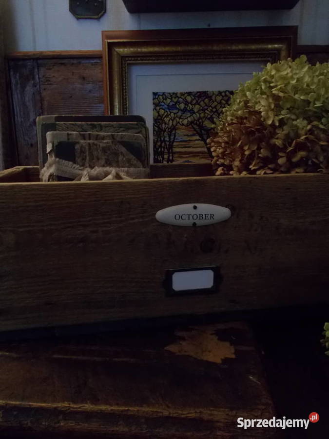 Klimatyczna Stara Skrzynka Drewno Zielona Szczecin