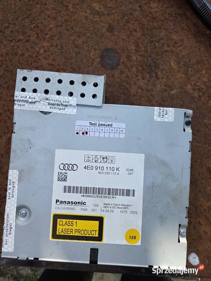 Zmieniarka płyt Audi A6 C6 4E0 910 110K Sprzęt audio fabryczny Łagów