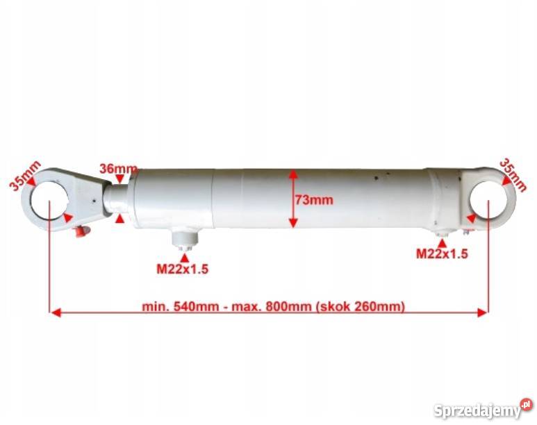 Siłownik Hydrauliczny 63x36 Skok 260 Mocowania Pozostałe Solec Kujawski
