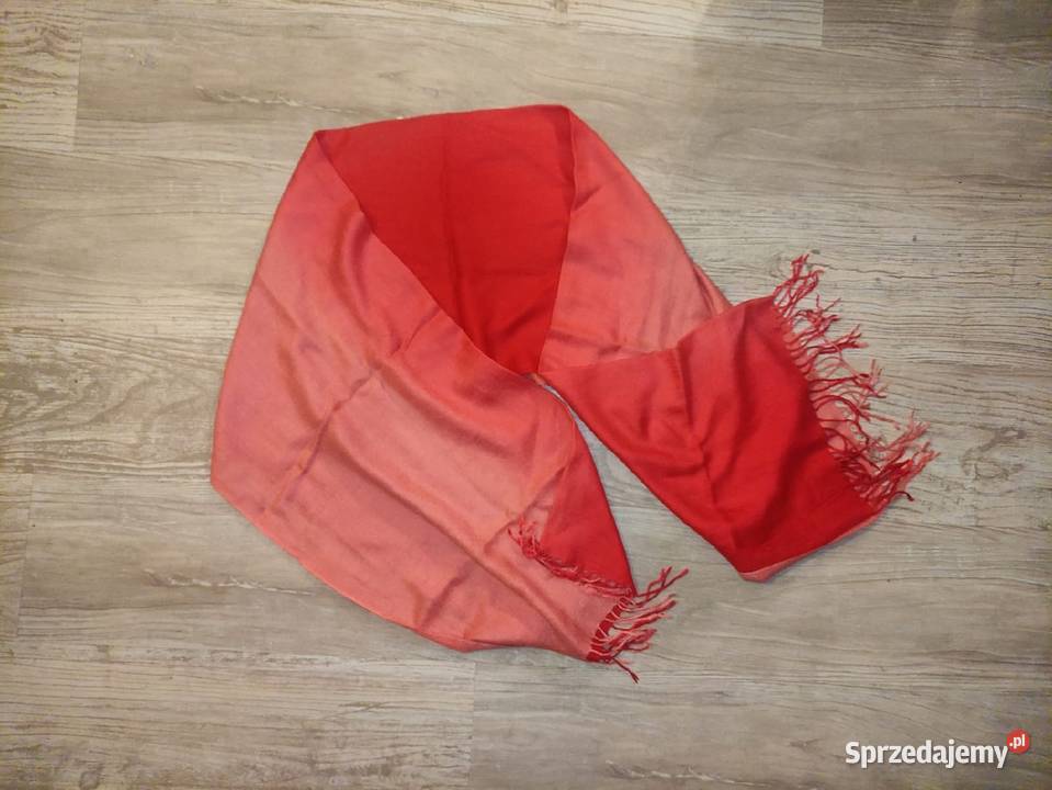 Szal koralowy cieniowany akryl małopolskie sprzedam