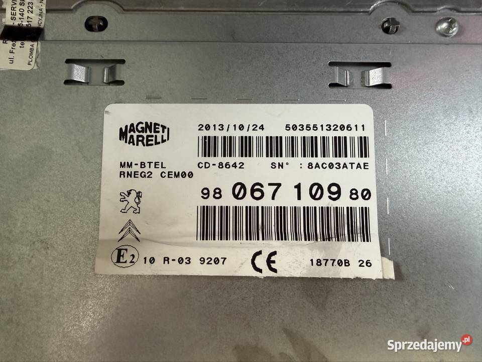 Radio RT6 Citroen Peugeot Programiwanue mazowieckie Serock sprzedam