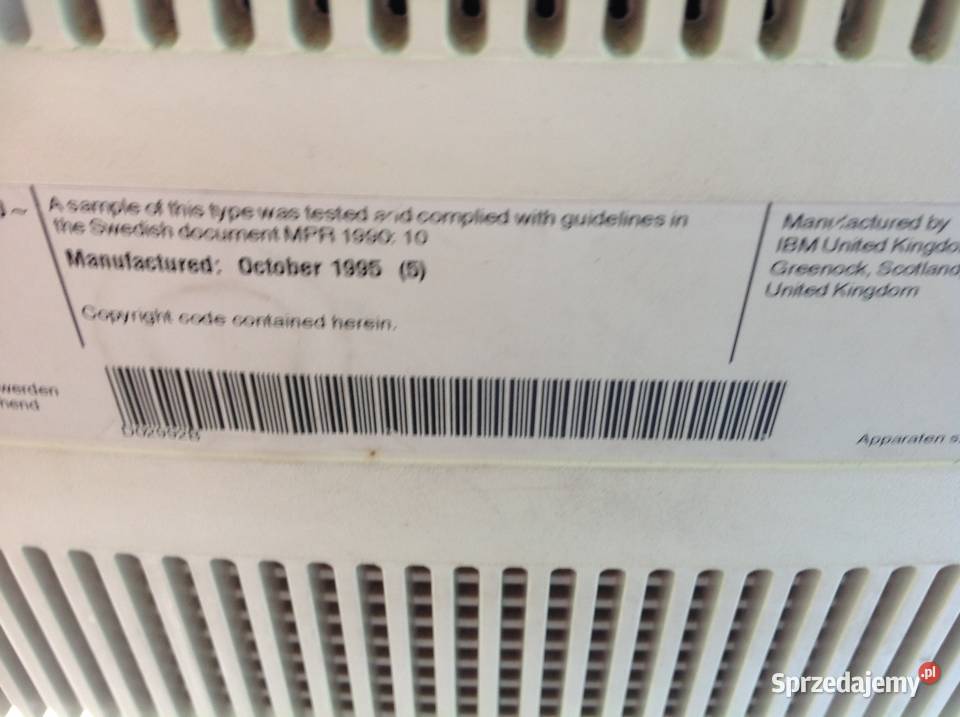 Stary Komputer Monitor IBM G 50 Nowa Sól sprzedam