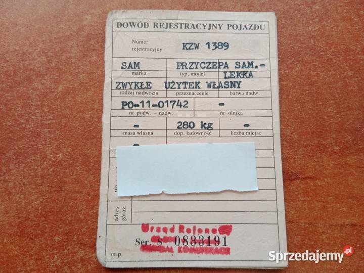 Przyczepka przyczepa samochodowa lekka Jarocin