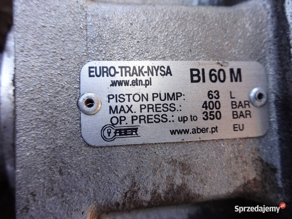 Pompa tłokowa EURO TRAKNYSA śląskie Dąbrowa Górnicza sprzedam