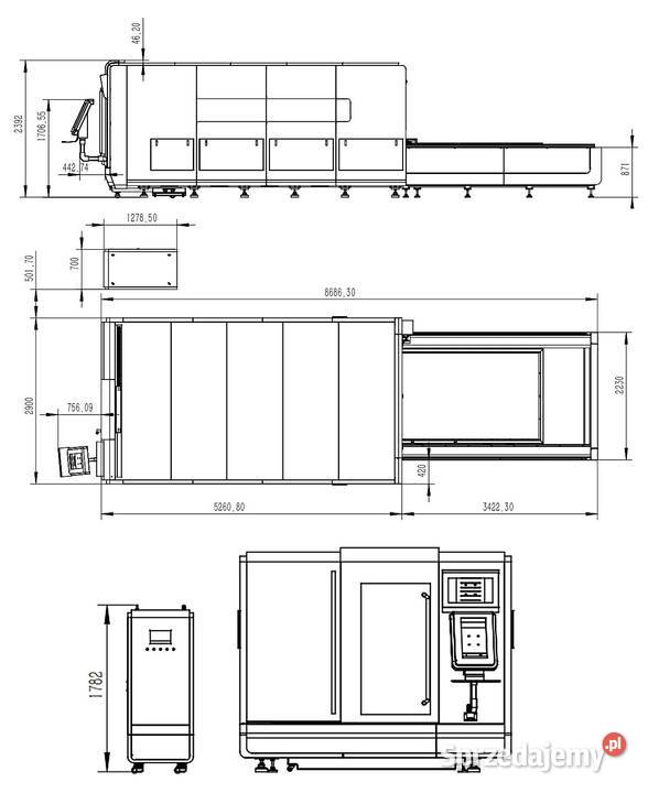 Zabudowana maszyna do cięcia laserem BL3015 S Produkcja Gdańsk