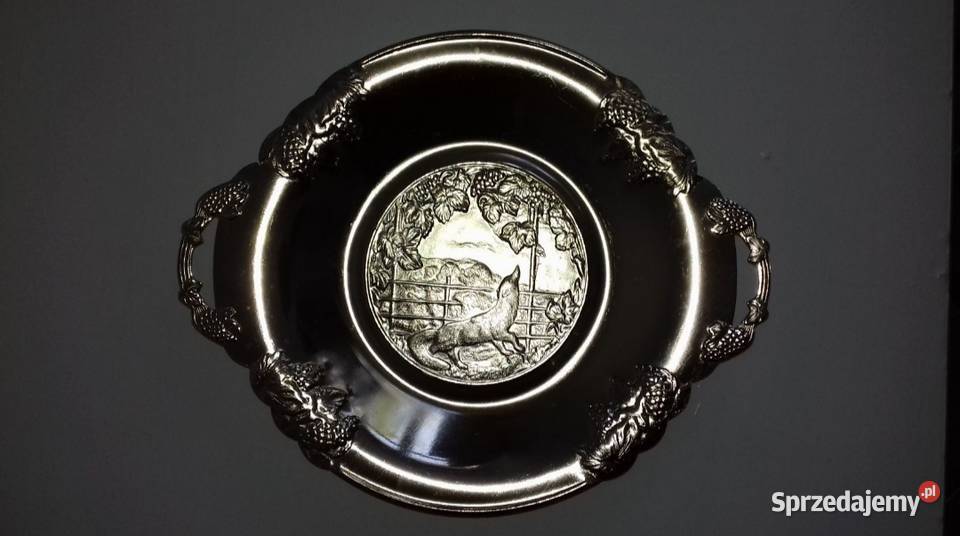 Taca tacka misa paterowana pozłacana Kołobrzeg