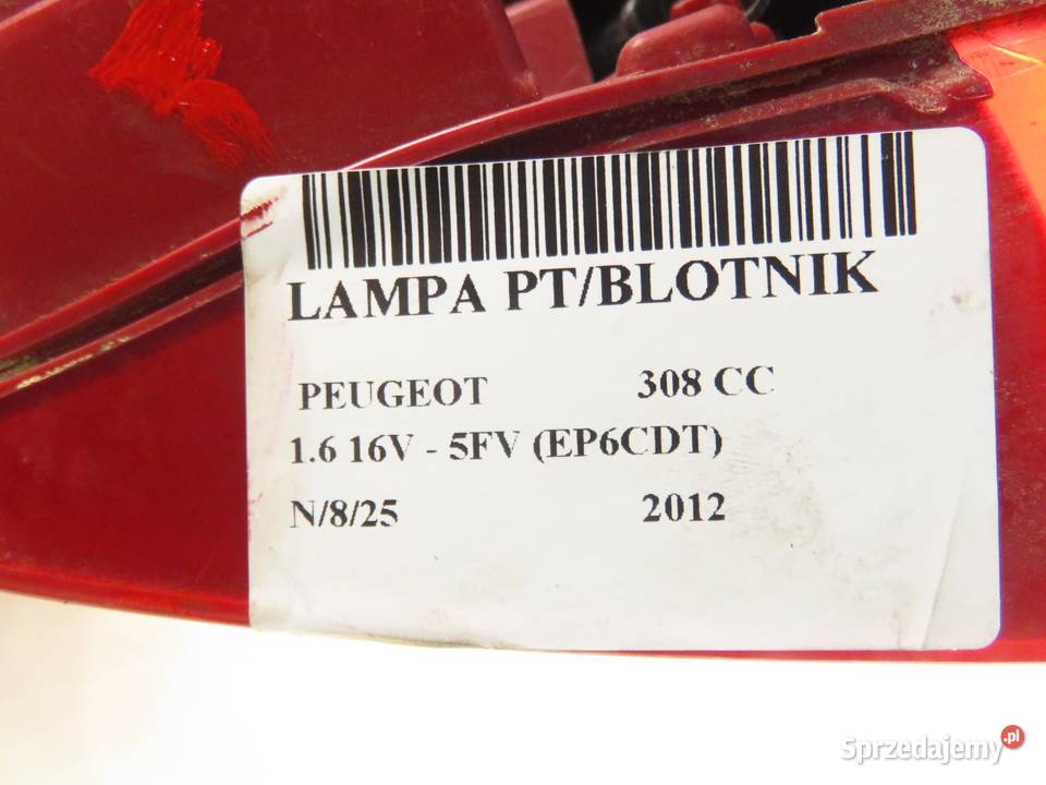 LAMPA PRAWA TYLNA PEUGEOT 308 CC