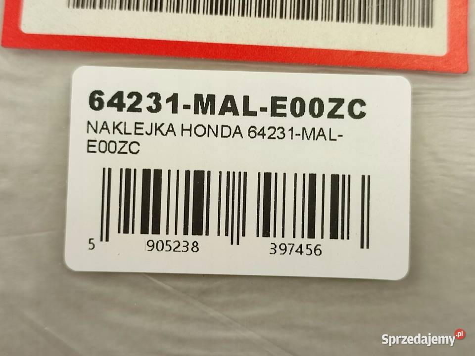 NAKLEJKA NA CZACHĘ L STR HONDA CBR600F HURRICANE