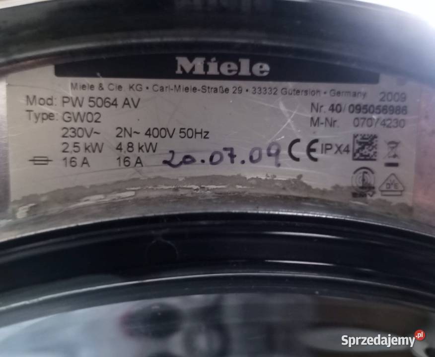 PRALKA PRALNICA MIELE PROFESSIONAL PW 5065 AV Pralki i suszarki Świebodzice