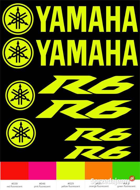 Zestaw Naklejek Yamaha R1 R6 Motockl Motor Gorzów Wielkopolski