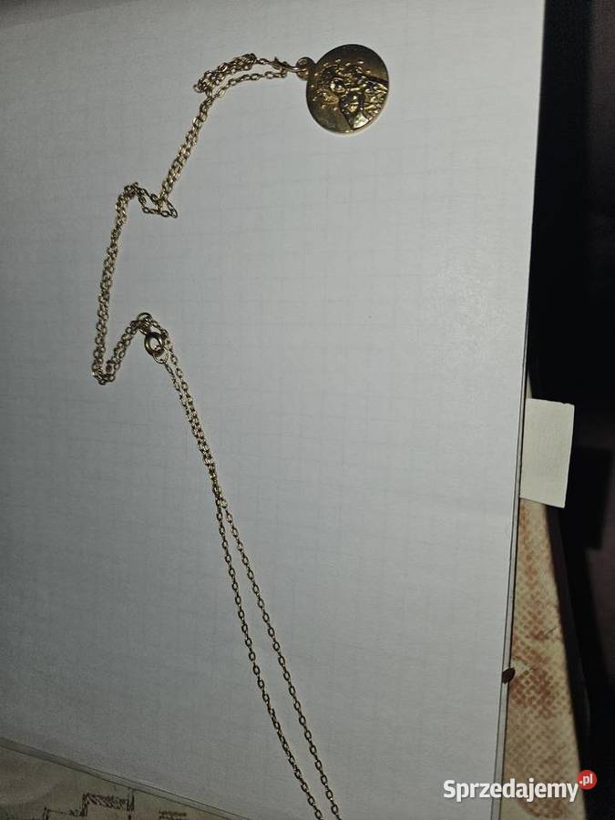 Złoty łańcuszek z medalikiem Próba 750 mazowieckie