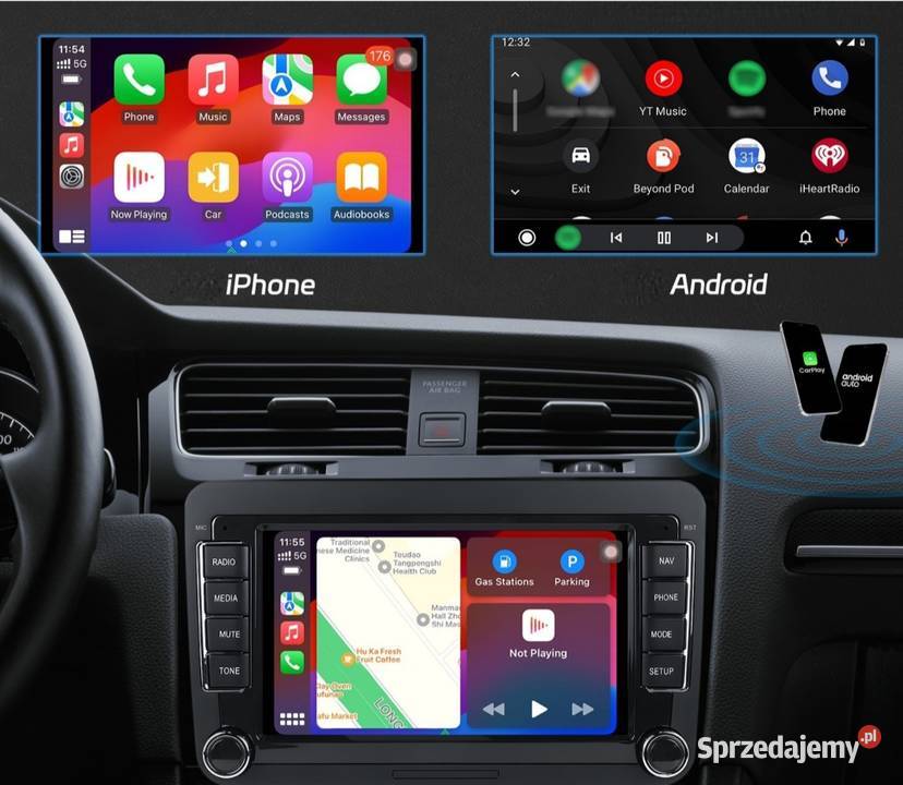 Radio Android Apple car VW seat Skoda 6GB Klucze