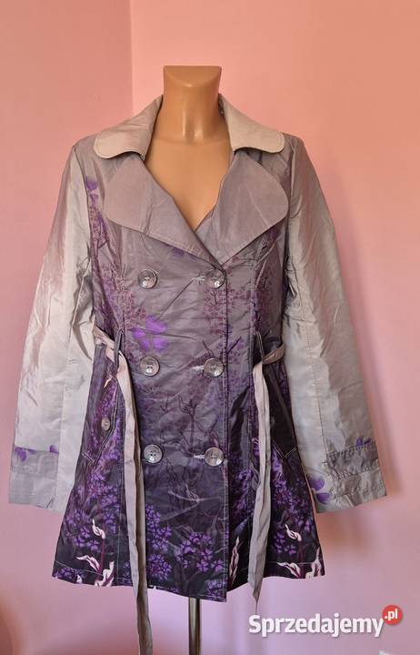 Cienki płaszcz damski rozmiar L fioletowy małopolskie Brzesko