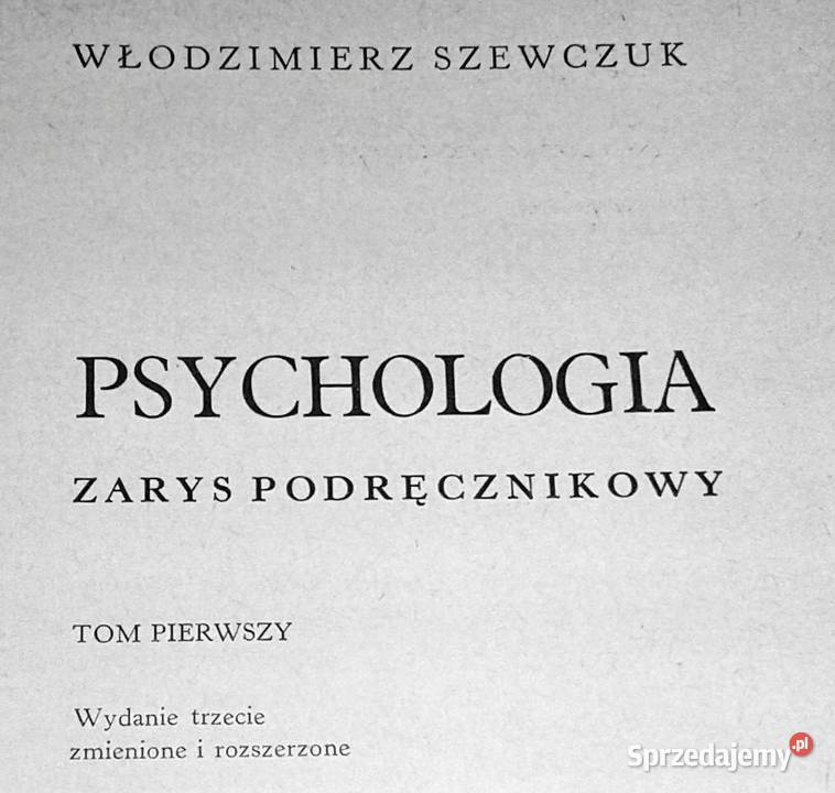Psychologia Zarys podręcznikowy Tom Włodzimierz