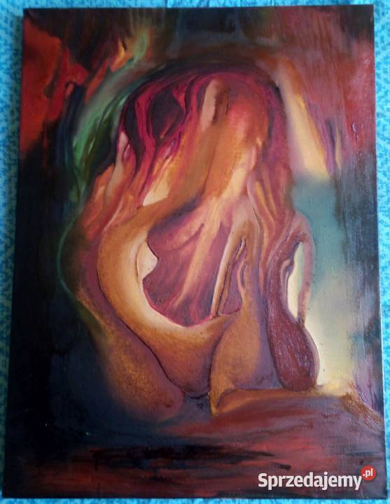 A Mazurek Dwie kobiety Olej na płótnie lubuskie Sulechów