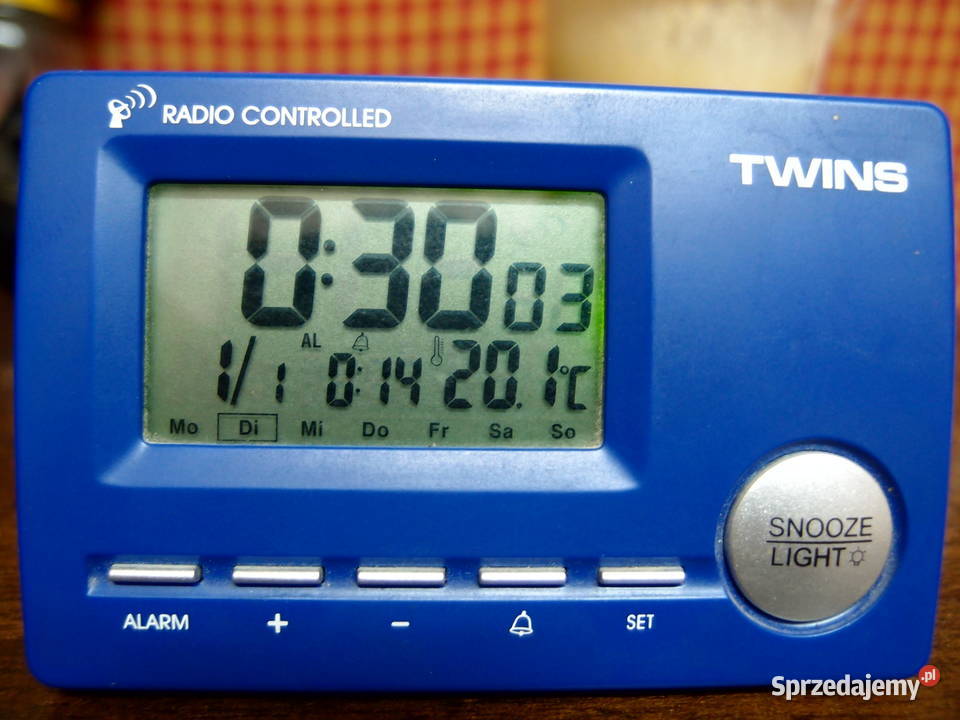 Zegar budzik termometr Cyfrowe sterowany radiem łódzkie Łódź
