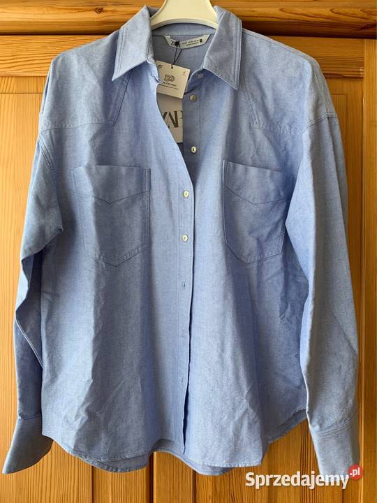 Zara koszula damska XS niebieska bawełna Bluzki i koszule Częstochowa