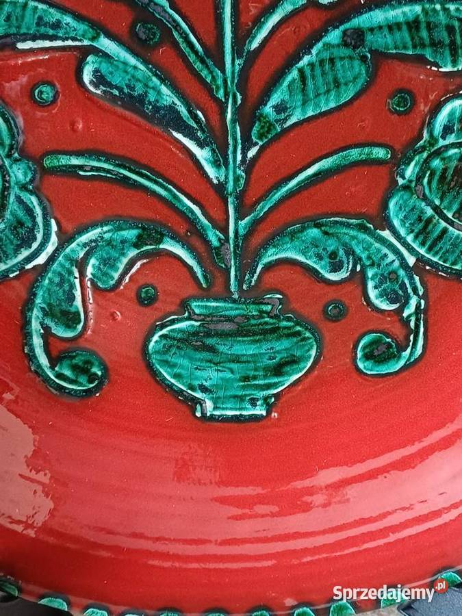 vintage talerzna ścianę Porcelana i szkło małopolskie Nowy Targ