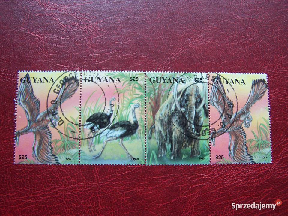 Gujana 1993 CTO Fauna Zwierzęta Prehistoryczne 1 Tychy